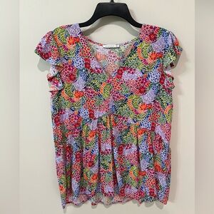 Staccato Multicolor Floral Babydoll Blouse